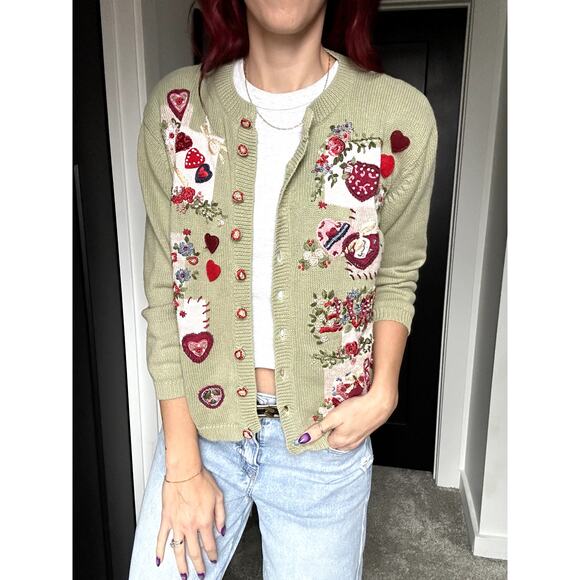 Heirloom Collectible Valentine Cardigan - Picture 3 of 4